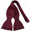 TigerTie Farfallino papillon 100% Seta da annodare - bordò + scatola con le istruzioni