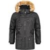 Geographical Norway Chirac Men - Giacca Calda Imbottita Da Uomo - Giacca Da Uomo Invernale Foderata - Giacca A Vento A Manica Lunga - Imbottitura In Tessuto Leggero Di Qualità (Nero S)