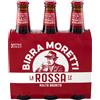 Birra Moretti - La Rossa, Bock Rossa - cl 33 x 3 bottiglie vetro