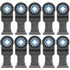 BOSCH Starlock OSL114C-10 - Confezione da 10 lame oscillanti multiuso in metallo e carburo di carburo per tagliare barre di ferro, metallo, legno con chiodi, cartongesso e piastrelle