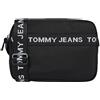 Tommy Jeans Borsa a Tracolla Uomo Essential Media, Multicolore (Black), Taglia Unica
