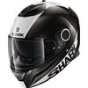 Shark Spartan Carbon skin DWS, casco da moto, nero/bianco, taglia XS