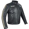 MAGOMA Brooklyn Giacca in pelle A++ con protezioni da moto ,Black,S