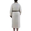 Gözze - Accappatoio Unisex con Con Collo a Scialle, Sensazione di Seta, 100% Microfibra, 330 g/m², Taglia, 100% Microfibra, XXL - Bianco Lana