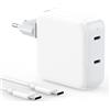 IFEART Caricatore USB C da 67W Compatibile con MacBook Air MacBook Pro 13 14 15 16 Pollici 2024 2023 2022 2021 2020 2019 2018, 2024 iPad Pro Air, 2Porte Alimentatore con Cavo di Ricarica 2M/6.6FT