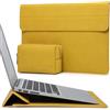 HYZUO 13 Pollici Custodie per PC Portatile Borsa con Funzione Stand per 2025-2018 MacBook Air 13 M4 M3 M2 M1, 2025-2016 MacBook Pro 13 M2 M1, 13 iPad Pro/Air, Surface Pro 11/10/9, XPS 13, Giallo Oliva