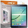 REY Pack 2X Pellicola salvaschermo per Samsung Galaxy Tab S2 9,7, Pellicole salvaschermo Vetro Temperato 9H+, di qualità Premium Tablet