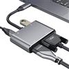 Mueuton Adattatore USB C HDMI, VGA to HDMI, HUB 4 in 1, adattatore HUB multiporta da USB C a 4k HDMI/VGA/USB 3.0/PD100w per ricarica per Nintendo Switch/Macbook Pro/Air/Ipad Pro/Dell Xps/Monitor/Samsung