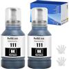 SHUOLEI 111 Inchiostro Compatibile per C13T03M140 Cartucce d'inchiostro Nero per ET-M1100 ET-M1120 ET-M1140 ET-M1170 ET-M1180 ET-M2120 ET-M2140 ET-M2170 ET-M3140 ET-M3170 ETM3180 (2 Colores Negro x 2)