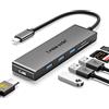 Lemorele Hub USB C HDMI 4K - 6 in 1, Spazio Alluminio Adattatore USB C Hub con 3 USB 3.0, SD/TF, Adattatore Macbook Air/Pro M1, iPad Pro M1, Chromecast, Windows, Switch, Telefono Cellulare e altro