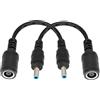 AAOTOKK Cavo Alimentazione Laptop DC 7,4 mm x 5,0 mm Femmina a 4,5 mm x 3,0 mm Maschio Connettore Ricarica Cavo del Convertitore di Alimentazione Jack CC per HP Cavo Ricambio Notebook(15,8 cm/2 Pezzi)