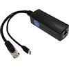 Revotech REVODATA Gigabit PoE Splitter, Uscita da 48V PoE a Micro USB 5V/3A, 10/100/1000Mbps Attivo IEEE802.3af/at, Splitter Adattatore PoE per Pi 3B/3B+/Dispositivo micro USB (USB0503G)