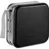 LIOVODE porta cd custodia, porta dvd organizer, custodia cd portafogli per dischi, supporti di raccolta per casa e auto (nero-48, 48 capacità)
