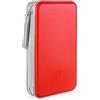 LIOVODE porta cd custodia, porta dvd organizer, custodia cd portafogli per dischi, supporti di raccolta per casa e auto (rosso-96, 96 capacità)