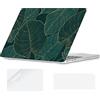 YOPAS Custodia Compatibile con MacBook Air M4 M3 M2 13,6 Pollici 2025 2024 2022 A3240 A3113 A2681, Plastica Cover MacBook Air 13 & Tastiera Cover & Protezione Schermo, Foglie