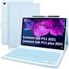 Yeegnar Tastiera Custodia per Lenovo Tab P11 Plus 2021 TB-J606/TB-J607 Italiano Rimovibile Magnetica Tastiera 11 Pollici Slim Cover con Wireless Bluetooth Tastiera Blu