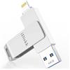 iDiskk Chiavetta USB Lightning iDiskk da 64 GB per iPhone, Chiavetta fotografica Lightning certificata MFi per iPad, Memoria Lightning per iPad/iPhone PC e Mac