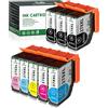 Economink 378 XL Compatibile per Epson 378XL Cartuccia d'inchiostro per Expression Photo XP-8700 XP-8600 XP-8605 XP-8500 XP-8505 Stampanti (confezione da 8)