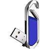 BORLTER CLAMP Chiavetta USB 64GB Pendrive Portatile a Forma di Portachiavi, USB 2.0 Unità Flash per Archiviazione Dati Esterna, Blu