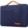 Lacdo 360° Protettiva Borsa Custodia per 14 Pollici HP Dell ASUS Chromebook, Huawei MateBook D 14, 14 Pollici IdeaPad 5, Swift 3, ASUS Zenbook/VivoBook 14 Antiurto, Blu