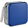 LIOVODE porta cd custodia, porta dvd organizer, custodia cd portafogli per dischi, supporti di raccolta per casa e auto (blu-48, 48 capacità)