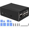 Geekworm Raspberry Pi 3 B+/ 3B Case (P252), alloggiamento di raffreddamento passivo in alluminio per Raspberry Pi 3 modello B+/ Pi 3 modello B