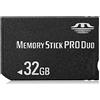LICHIFIT Memory Stick Pro Duo da 32 GB Memory Card Thumb Drive Flash Drive Bulk per Sony PSP 2000 3000 Nero ad alta velocità