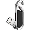 BORLTER CLAMP Chiavetta USB 64GB Pendrive Portatile a Forma di Portachiavi, USB 2.0 Unità Flash per Archiviazione Dati Esterna, Nero