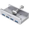 ORICO Hub USB 3.0, 4 Porte Splitter USB SuperVelocità 5Gbps in Alluminio, Compatibile con iMac, PS5, Hard Disk Esterni, Monitor, Tastiere e Dispositivi USB