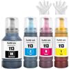 SHUOLEI 113 Inchiostro Compatibile con Epson 113 Flaconi di Inchiostro Multipack per ET-5150 ET5150 ET-5170 ET-16650 ET-16600 ET-16150 ET-15000 ET-5100 ET-5160 ET-5800 Pro ET-5850 (4 Pack BK/C/M/Y)