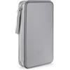 LIOVODE porta cd custodia, porta dvd organizer, custodia cd portafogli per dischi, supporti di raccolta per casa e auto (grigio-96, 96 capacità)