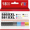 st@r ink starink PGI-580XXL CLI-581XXL Sostituzione per Cartucce Canon 580 581 XXL Compatibile per Pixma TR8550 TR7550 TS6150 TS6250 TS705 TS9550 (5 Confezione)