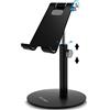 AICase Supporto Tablet/Telefono, Universale Regolabile Supporto per iPad Pro 10.5/9.7/12.9, iPad Air, iPad Mini 2/3/4, iPhone, Samsung Tab, altri smartphone e tablet [4-12.9 pollici] - Nero