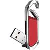 BORLTER CLAMP Chiavetta USB 64GB Pendrive Portatile a Forma di Portachiavi, USB 2.0 Unità Flash per Archiviazione Dati Esterna, Rosso