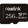 Reolink 256GB Scheda di Memoria MicroSDHC ad Alta Velocità, Classe 10, Scheda di Memoria A2 U3, Compatibile con Telecamera di Sicurezza Reolink