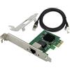 ULANSeN Adattatore di rete PCIe 3.1 2.5GBase-T con Int I225-V+cavo Ethernet Cat8 da 91 cm 2500/1000/100Mbps PCI Express Gigabit Ethernet Card RJ45 LAN Controller per Windows 10/11 con staffa a basso profilo