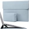HYZUO 15-16 Pollici Custodie per PC Portatile Borsa con Funzione Stand per MacBook Pro 16 M5/M4/M3/M2/M1 2026-2019, XPS 15, MacBook Pro 15 2015-2012, Samsung Galaxy Book Flex 15, Blu Pallido