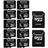 GIGASTONE Micro sd 16 GB, Set da 10, U1 C10, per Telefono Fotocamere Videocamere Dashcam GoPro DJI Drone Fino a 85/15 MB/s (R/W) con Adattatore Scheda Micro SD