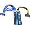 JSER PCI-E 1x a 16x Mining Machine Enhanced Extender Riser Adapter con USB 3.0 e cavo di alimentazione 6Pin