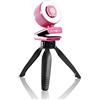MAGGIORE LUXURY Web cam 2K Ultra Risoluzione Funny Webcam Pink Certificazione CE e ROHS Luce Led Regolabile Ad Anello Privacy Cover Treppiede Webcam Pc con Microfono