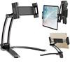 AYADA Stand Supporto Tablet Muro da Cucina,Universale Pieghevole 2 in 1 Tablet Stand Regolabile da Cucina su Parete sotto l'armadio,Supporto da Tavolo per Tablet(Nero)