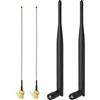 Bingfu Antenna WiFi 2.4GHz 5GHz Bibanda 6dBi Maschio RP-SMA,Cavo 15cm da Presa Micro Coassiale 0.3mm per Intel Fenvi HP DELL Scheda di Rete Wireless Mini PCI Express PCIE Adattatore WiFi,2 Pacchi