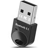 shuwosmart Adattatore Bluetooth USB 5.1, Chiavetta Bluetooth per PC Laptop EDR Dongle USB Bluetooth Compatibile con Windows 11/10/8.1/7