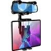woleyi Supporto Tablet Specchietto Retrovisore Auto, Porta Tablet Camion Specchietto Retrovisore con Braccio Regolabile [Girevole a 360° e Retrattile] per iPad Air Mini/Galaxy/Telefono, 4-11