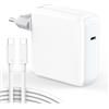 IFEART Caricatore 96W Alimentatore USB C Compatibile con MacBook Pro 16/15 / 14/13 pollici, MacBook Air 2020/2019 / 2018, 2024 iPad Pro/Air M2/M4, Caricabatterie Rapido, Cavo USB C a C 2M