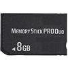 LICHIFIT Memory Stick Pro Duo da 8 GB Memory Card Thumb Drive Flash Drive Bulk per Sony PSP 2000 3000 Nero ad alta velocità
