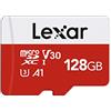 Lexar 128 GB Micro SD fino a 100 MB/sec(R), Scheda di Memoria microSDXC con Adattatore A1, U3, C10, V30, SD Card