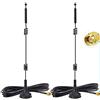 Bingfu Antenna WiFi Bi-Banda 2.4GHz 5GHz 5.8GHz 9 dBi SMA Maschio Base Magnetica Cavo 3 m per Router WiFi Videocamera di Sicurezza Autocarro di Sorveglianza Telecamera di Retromarcia Backup