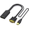 BENFEI Adattatore VGA a HDMI 1080P, unidirezionale VGA sorgente a monitor/TV HDMI con audio