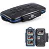 JJC 36 slot per schede di memoria per 12 SD SDXC SDHC + 18 Micro SD TF + 6 CF Compact Flash Card Case impermeabile SD Custodia protettiva con moschettone